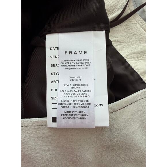 FRAME Pony Print 100% Calf Leather Calf Hair Mini Skirt , Sz 4 NWOT Unused - Picture 6 of 8